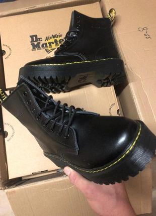 Жіночі черевики dr.martens jadon ( fur ) classic (хутро)6 фото