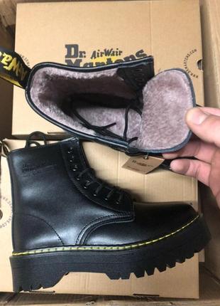 Женские ботинки dr.martens jadon ( fur ) classic (мех)3 фото