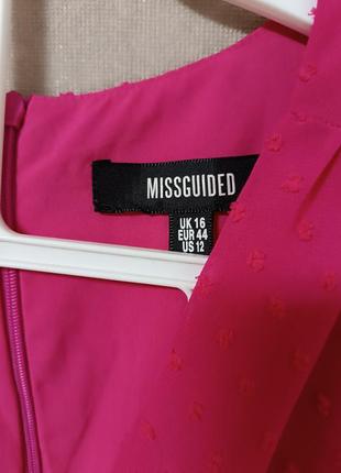 Розовое платье с пышными рукавами missguided6 фото