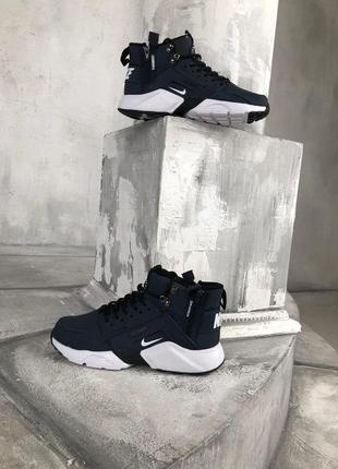 Мужские кроссовки nike huarache winter acronym"navy blue"6 фото