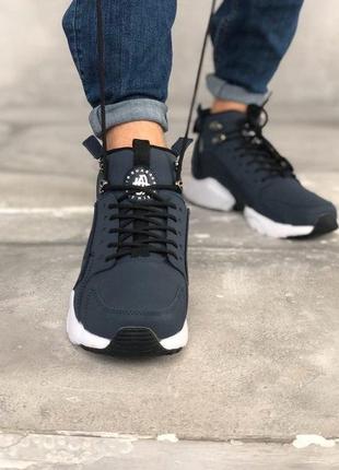 Мужские кроссовки nike huarache winter acronym"navy blue"2 фото