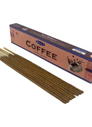 Coffee premium incence sticks (кофе)(satya) пыльцовое благовоние 15 гр