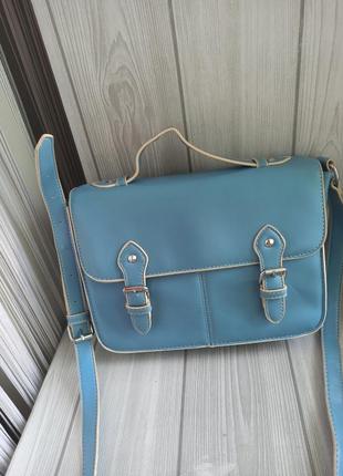 Класная голубая сумка кросбоди5 фото