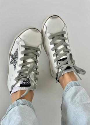 Кожаные кроссовки golden goose5 фото