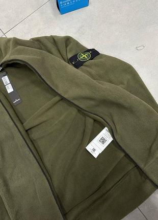 Флисовая кофта stone island хаки