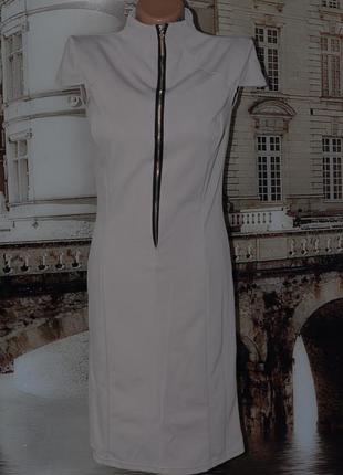 Платье на молнии с воротником стойка размер xs/s
