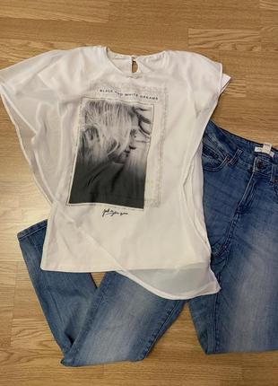 Фірмова базова футболка original,біла футболочка,блуза,блузочка