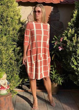 Сукня італія з рукавом модний принт бочонок1 фото