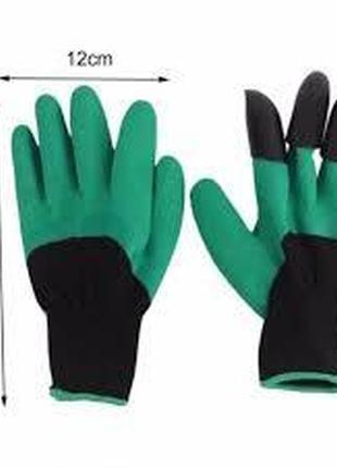 Садові рукавички з кігтями garden genie gloves9 фото