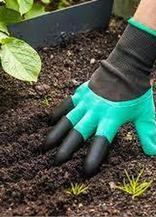 Садові рукавички з кігтями garden genie gloves8 фото