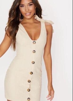 Сарафан платье на пуговицах летнее prettylittlething р.10 38