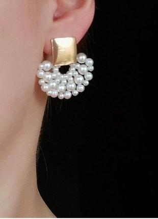 Серьги жемчуга серьги с бусинками