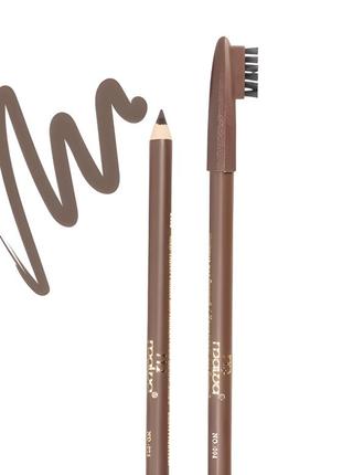 Олівець для брів malva cosmetics м 400 № 4 коричневий1 фото
