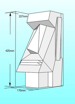 Paperkhan набір для творчьості 3d фігура статуя скульптура паперкрафт papercraft подарунковий набір для творчості іграшка орігамі