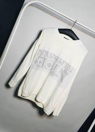 Белый свитер с слоганом boohoo6 фото