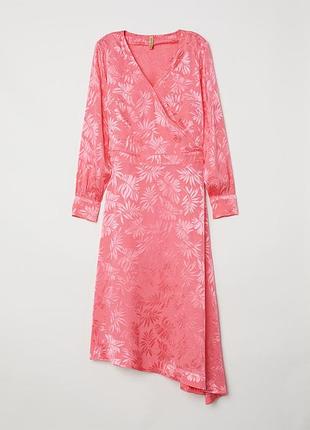 Нежно розовое платье h&amp;m из жаккардового плетения скидка 🔥🔥🔥🔥