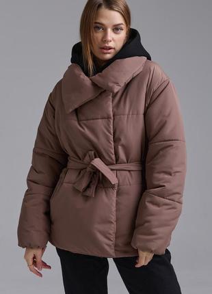 Куртка женская демисезонная цвета мокко 172748l