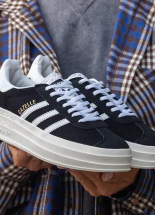 Женские кроссовки adidas gazelle bold platform4 фото