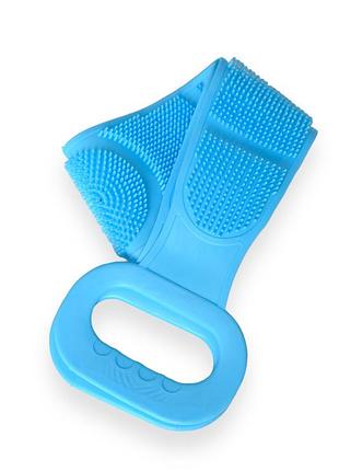 Двусторонняя силиконовая мочалка-массажер для тела silica gel bath brush 168115l