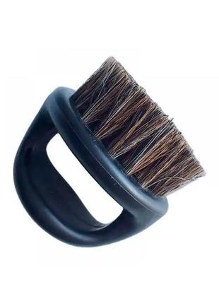 Щетка для фейда, бороды кастет barber finger brush для барбера, парикмахера круглая2 фото