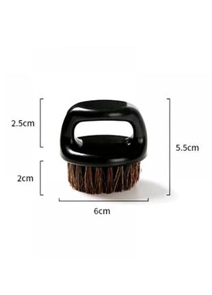 Щітка для фейду, бороди кастет barber finger brush для барбера, перукаря кругла4 фото