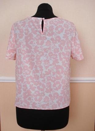 Літня кофтинка блузка з коротким рукавом в квіточку3 фото