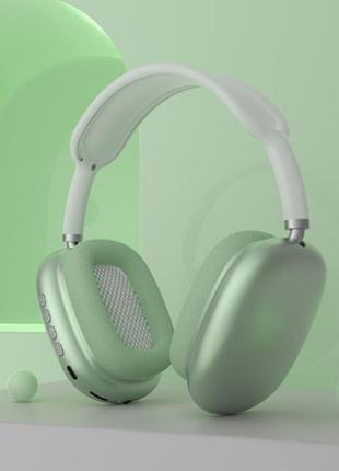 Бездротові накладні навушники p9 (зелений перламутр)