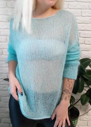 Дуже крутий легкий светр з люрексом1 фото