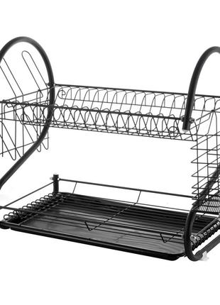 Сушка для посуду ofenbach nb-100404 чорна