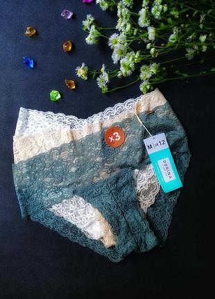 Комплект из 3х кружевных трусиков dorina