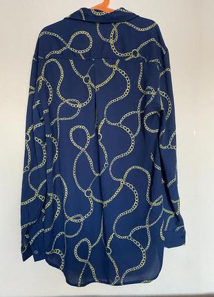 Полупрозрачная женская блузка с цепями/ клуброзическая блузка с цепями2 фото