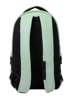 Женский мятный вместительный рюкзак, экокожа3 фото