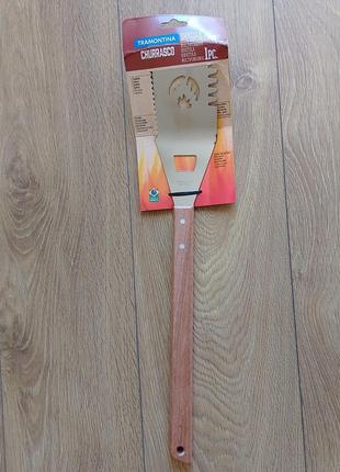 Мультифункціональна лопатка для грилю барбекю tramontina churrasco/трамонтіна оригінал1 фото