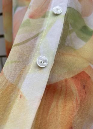 Шифоновая рубашка блузка с цветочным принтом guess5 фото