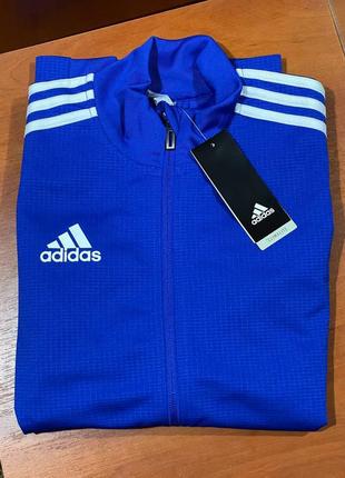 Adidas tiro19 training jacket climalite blue dt5271 олимпийка куртка оригинал8 фото