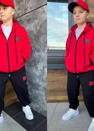 Дитячий спортивний костюм з капюшоном #95/0/27 для хлопчика (134-140 146-152 158-164 см розміри)6 фото