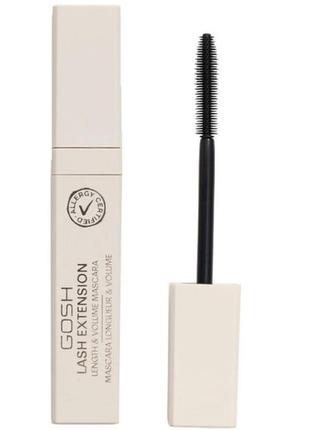 Тушь для ресниц gosh lash extension mascara black удлинение и объем