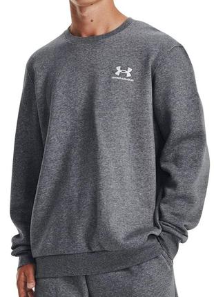 Кофта мужская under armour ua essential fleece crew серая