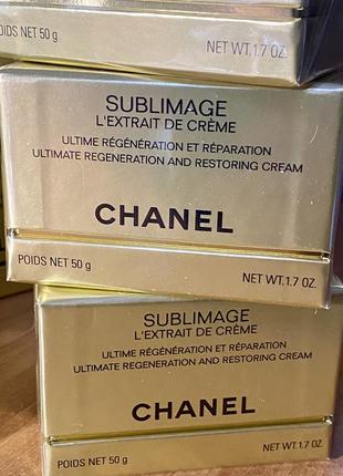 Chanel sublimage l`extrait de creme крем для регенерации кожи лица10 фото