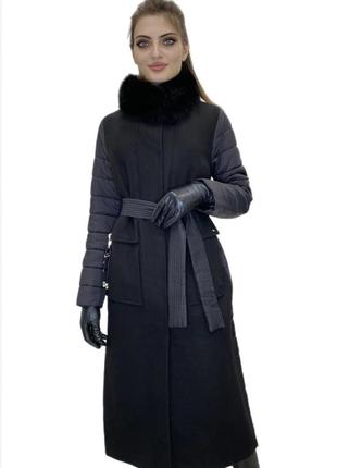 Комбинированное пальто