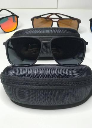Чоловічі сонцезахисні окуляри porsche design полароїд polarized квадратні зі шторками порше з поляризацією очки6 фото