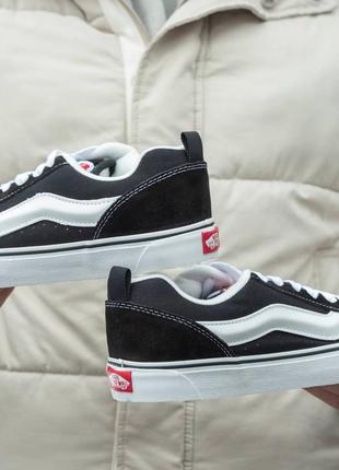 Vans knu skool black white5 фото