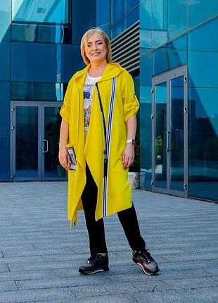 Яркий кардиган из дайвинга. без подкладки