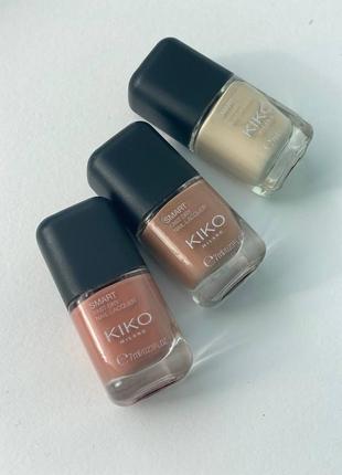 Лак для нігтів kiko milano smart fast dry nail lacquer 302, 303, 304