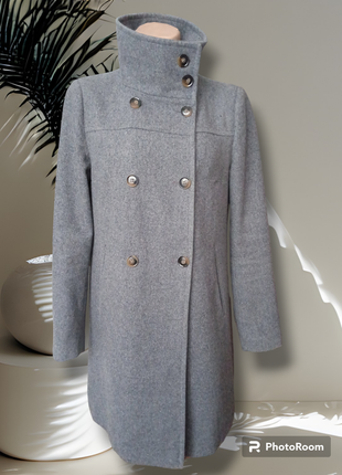 Стильное крутое базовое женское пальто бенеттон benetton свободного силуэта воана1 фото