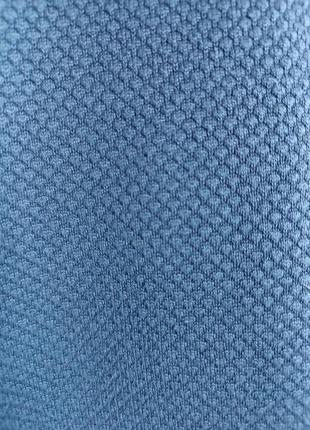Синий хлопковый легкий свитер7 фото