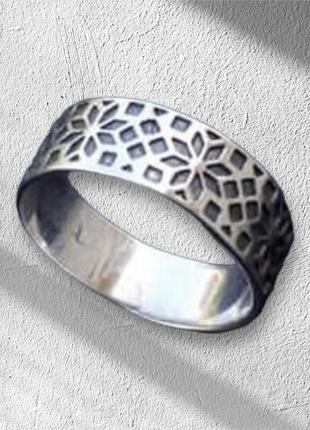 Кольцо серебро 925 вышиванка имп 15327