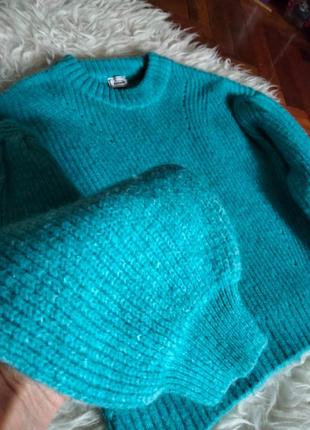 Чудовий светр, джемпер бірюзовий7 фото