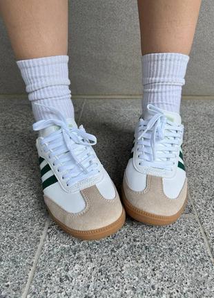 Кросівки adidas samba white green5 фото