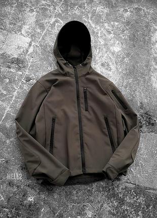 Хакі демісезонна куртка софтшел чоловіча